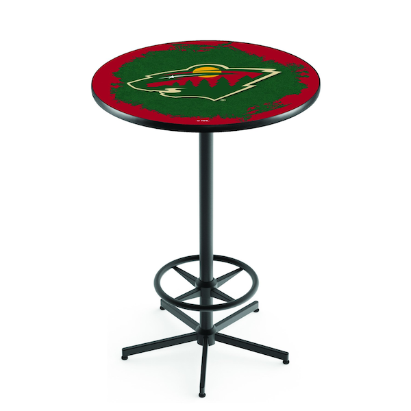 42" Black Minnesota Wild Pub Table